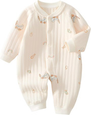 Pagliaccetto Unisex Neonato, Tuta a Maniche Lunghe 100% Cotone Morbido E Confort