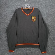 Spirit Halloween Harry Potter Sweater Men Medium Gray Gryffindor V Neck Pullover