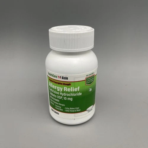 HealthCareAisle 10mg Allergy Relief - Cetirizine 500 Count Exp 03/28