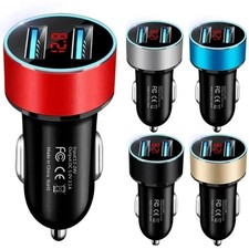 3.1A Dual USB Fast Car Charger Cigarette Lighter 2-Port USB Car Socket Power Ada