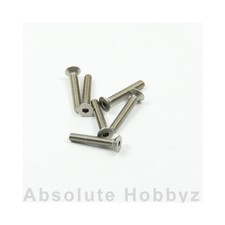 Kyosho Flat Head Screw Hex/Titanium/M3x18/6pcs - KYO1-S33018HT