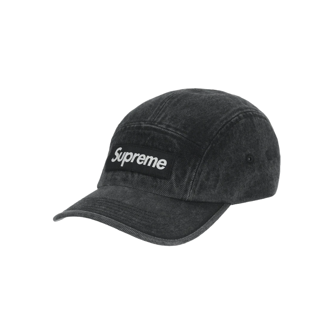 Casquette de camp Supreme Denim noire   23SS