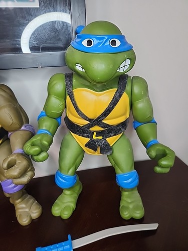 Set Figurine 13” Playmates Teenage Mutant Ninja Turtles 1989 Vintage RARO TMNT - Foto 2 di 24