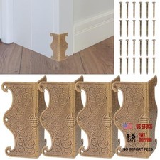 Antique Bronze Baseboard Corner Protectors - 4 Pieces for Skirting Boards