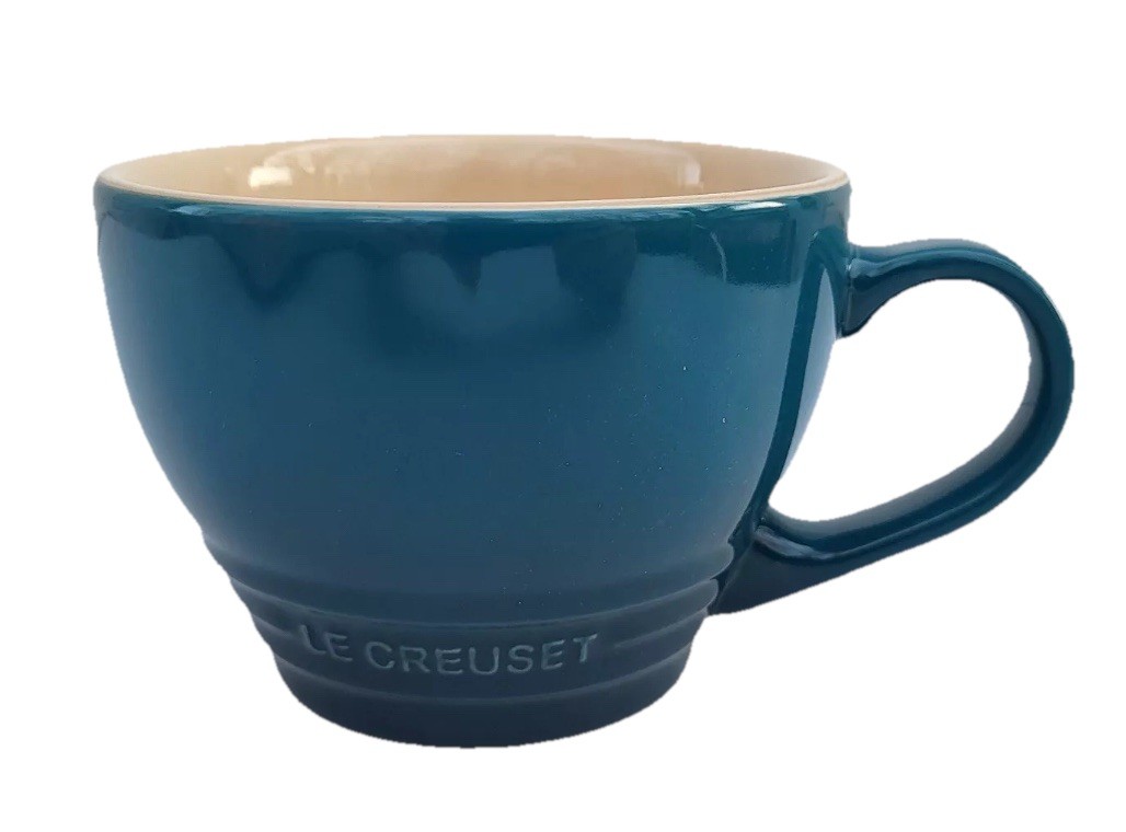 DEEP TEAL Le Creuset Giant Capp Cappuccino Mug / Cup - 14 Oz