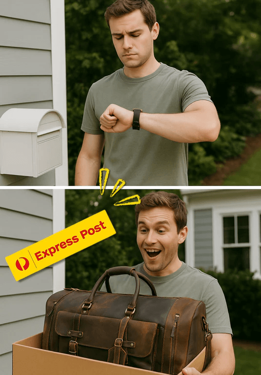 Genuine Leather Tobacco Pouch Havanna Brown