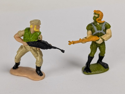 1989 Vintage GI Joe Micro Mini Figure Lot Of 2 Set Wet Suit Rock N Roll