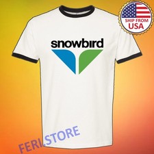 Snowbird Ski Resort Tourism Men's Ringer Black Size S to 3XL