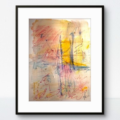 Original Art Abstract 9x12 Modern Expressionism Colorful watercolor Serene Decor