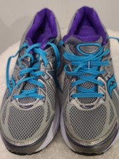 Saucony S10247-1 Omni 13 Sneakers Womens US 10.5 Silver Turquoise Purple New