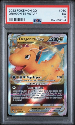 Dragonite VSTAR graded PSA 5 for sale on eBay