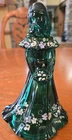 Fenton Art Glass HP C. Riggs Green Bridesmaid Doll Figurine