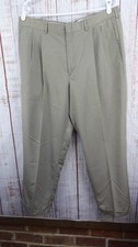 FARAH Pants Men's 36x30 Pleated Gray Comfort Stretch