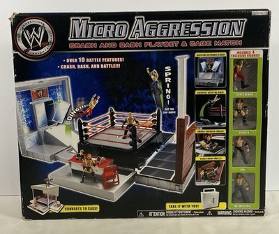 WWE Jakks Micro Aggression ''Crash & Bash'' Playset & Cage Match Benoit Kane