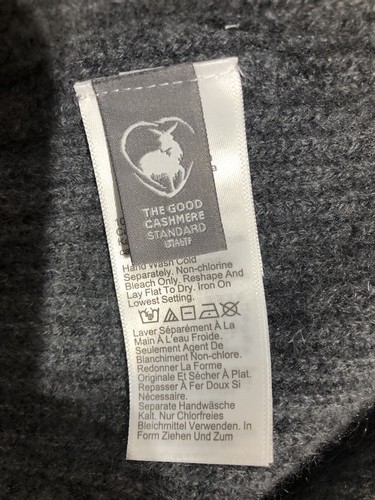 Suéter J Crew Cuello Simulado Gris 100% Cachemira Calce Relajado Para Mujer 2XS - Imagen 10 de 11