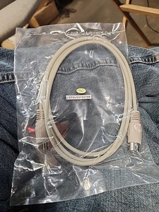 New Vintage 6 Foot AT Keyboard Extension Cable 5 Pin DIN Female to Male Beige