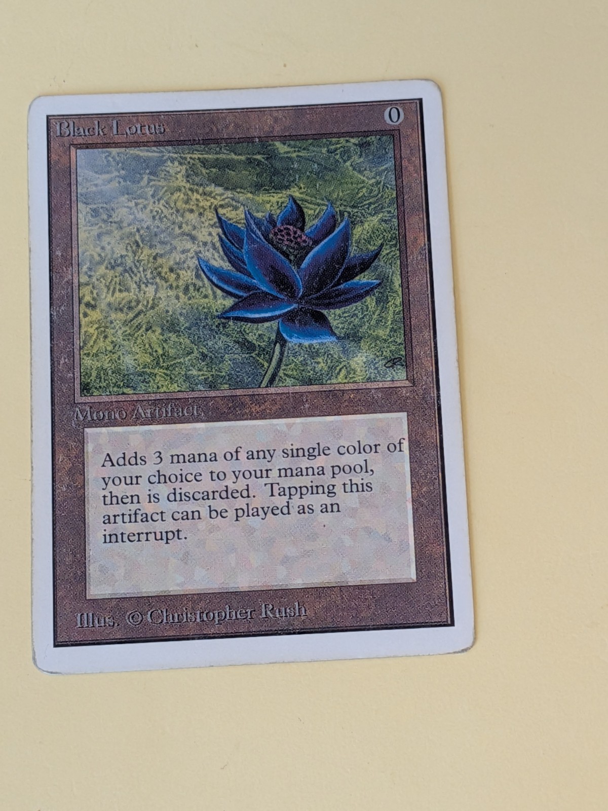 Magic The Gathering MTG BLACK LOTUS Unlimited Edition HP Damaged view 1