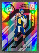 2005 Donruss Elite AARON RODGERS Packers Steelers Rookie Holo Foil RC SP /499
