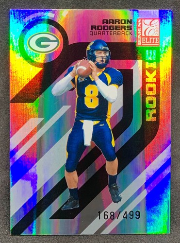 2005 Donruss Elite AARON RODGERS Packers Steelers Rookie Holo Foil RC SP /499 - Picture 1 of 2