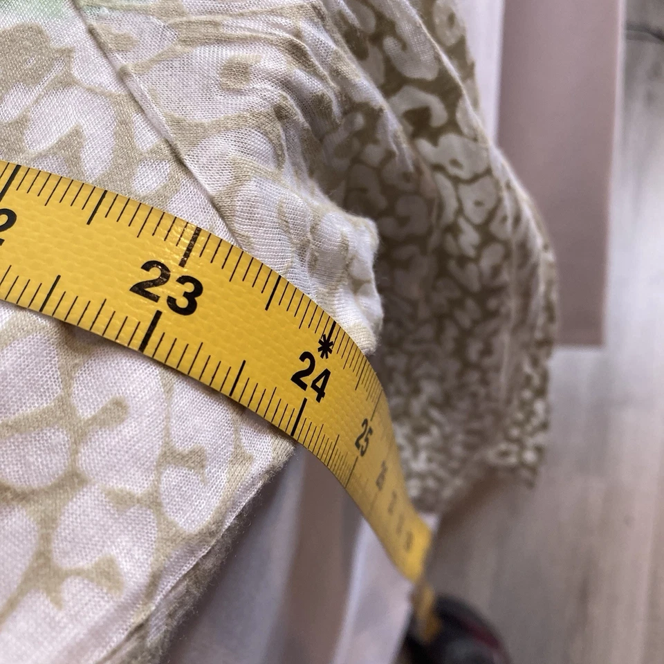 Blusa Coldwater Creek Feminina Verde Floral Tamanho 1X Estampa Botânica Costeira Boho - Imagem 4 de 4