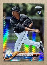 2018 Topps Chrome Sandy Alcantara RC #128 - Prism Refractor