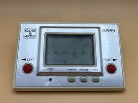 Nintendo Game & Watch Green VERMIN MT-03 Silver Series 1980 With Box