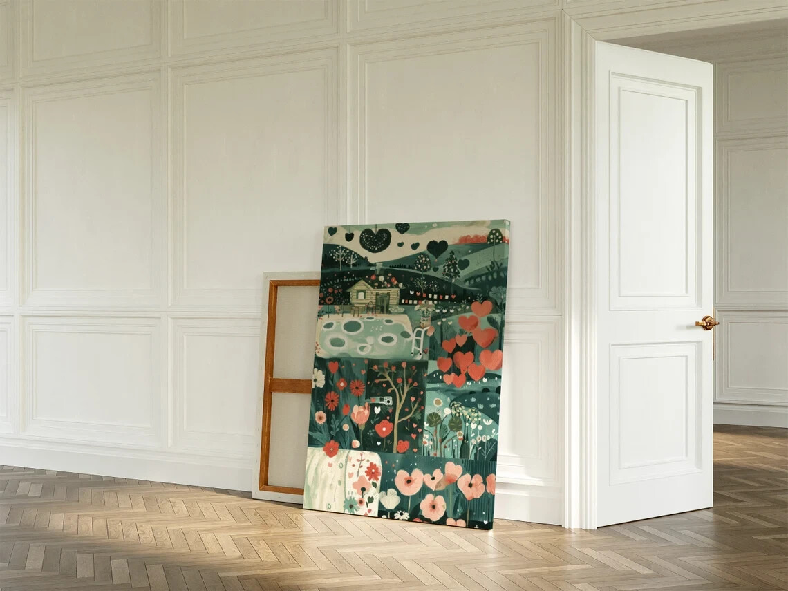 Surreal Painting Flowers Art Abstract Unframed Canvas Print Australian Wall Art