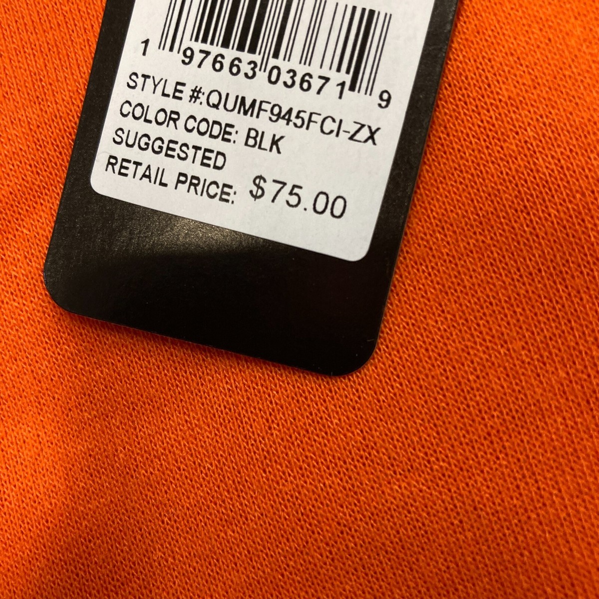 new$75 CINCINNATI BENGALS SWEATSHIRT Black Orange Crew sewn B Logo