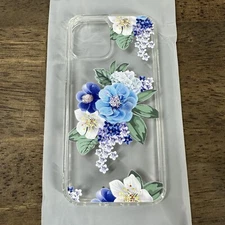 Temdan Clear Floral Case for iPhone 12 / 12 Pro, Soft TPU Cover, Flowers New