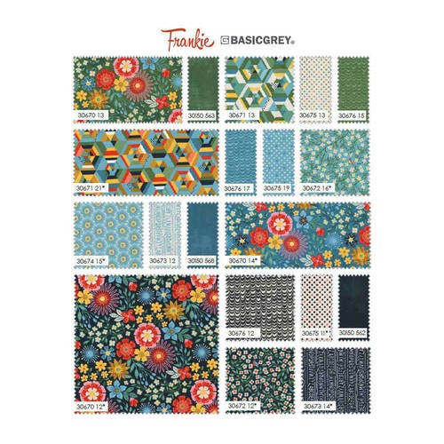 Moda Frankie Mini Charm Squares Fabric By BasicGrey Quilting Sewing Craft - Picture 3 of 4