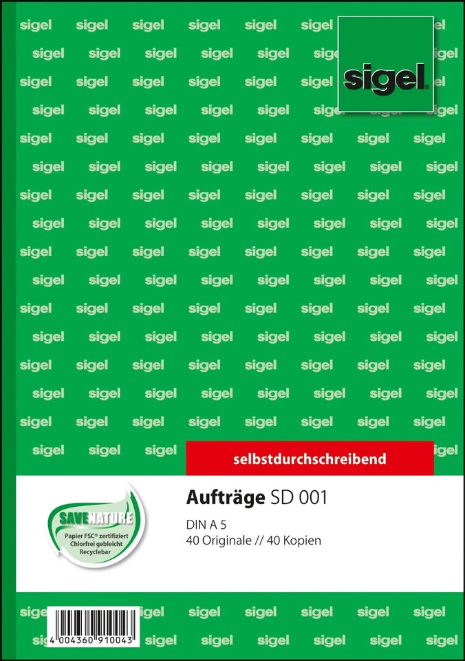 Sigel Formularbuch SD001 SD002 SD011 SD012 SD031 SD032 SD131 SD132 AU525