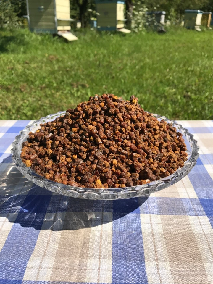 新鲜有机蜜蜂面包,天然发酵花粉,Perga,250 克,2024 季节 — 第 2/4 张图片