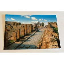 Pompei Street Italy Unposted Oversized Postcard