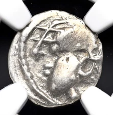 CELTIC GAUL, Aedui. 1st Century BC. Silver Quinarius, Horse, NGC VF