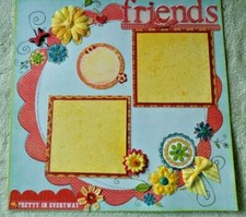 FRIENDS Premade 12X12 Scrapbook 2-Page Layout;Best Friend;Friendship