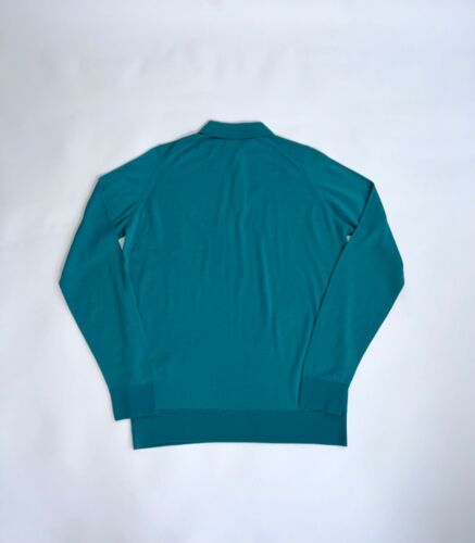 John Smedley Men's Knitted Polo Shirt Camden Knit Button LS Merino Wool England - Picture 22 of 25