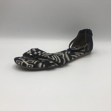 Womens 9.5 Toms Multi Color Criss Cross Flats Sandals