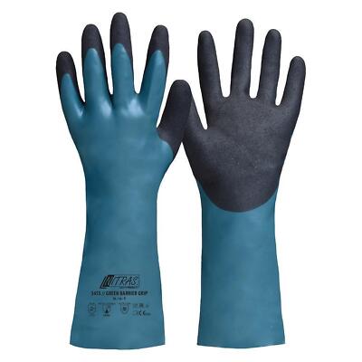 Nitras GREEN BARRIER GRIP Chemikalienhandschuhe | Nitrilhandschuhe | Gr. 8 - 11