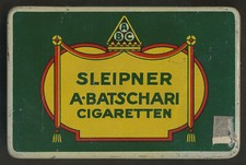 SLEIPNER - BATSCHARI - 25 ZIGARETTEN - ALTE BLECHDOSE