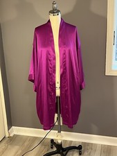 Victoria s Secret Satin Kimono Robe Size M/L Purple missing belt