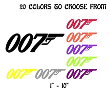 007 James Bond Sticker Vinyl Decal Gun Wall Car Window Truck Bumper  FREE SHIP