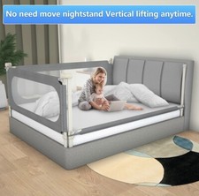 MagicFox Extra Tall Bed Rails for Toddlers, 32 Levels of Height Adjustment