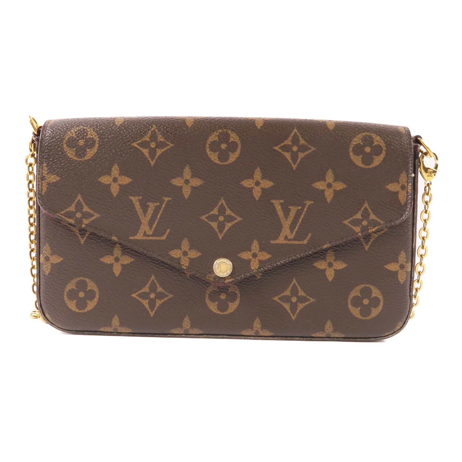 LOUIS VUITTON（LV） Borsa a tracolla Louis Vuitton LV GHW Pochette Felicie Catena M61276 Monogram Marrone