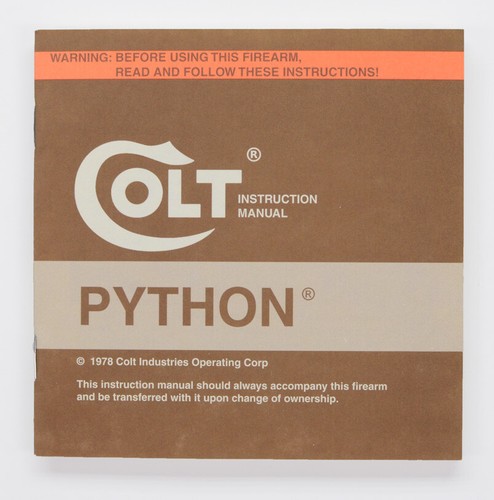 Colt Python Box, OEM Case, 1978 Manual, And More! - Bild 3 von 9