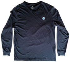 AT T VINTAGE LONG SLEEVE WORK SHIRT; Black, Large