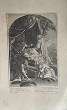 ENGRAVING 18 LIFE OF SAINT BRUNO EUSTACHE LE SUEUR GRAVE BY FRANCOIS CHAVUEAU 1660