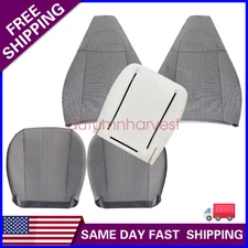 Both Side Bottom + Top Seat Cover & Driver Foam Cushion For 2003-2014 GMC Savana