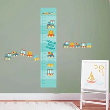 Personalised  Tank Engine Train Measuring Height Growth Stickers Chart Pack  