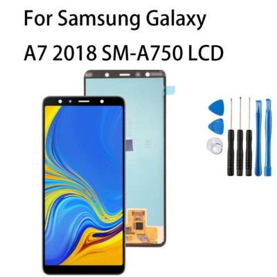 For Samsung Galaxy A7 2018 SM-A750 LCD Touch Screen Digitizer Replacement Black