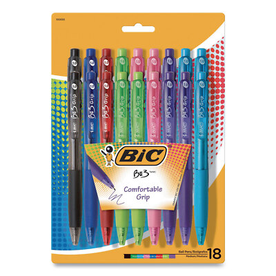 BU3 Ballpoint Pen, Retractable, Medium 1 mm, Assorted Fashion Ink and Barrel Col
